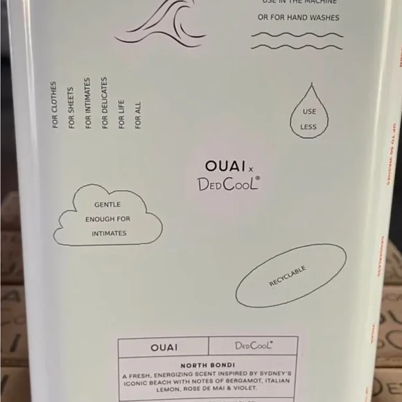 2 pk Sealed OUAI DedCool North Bondi Vegan Laundry Detergent 120 washes - Picture 2 of 5